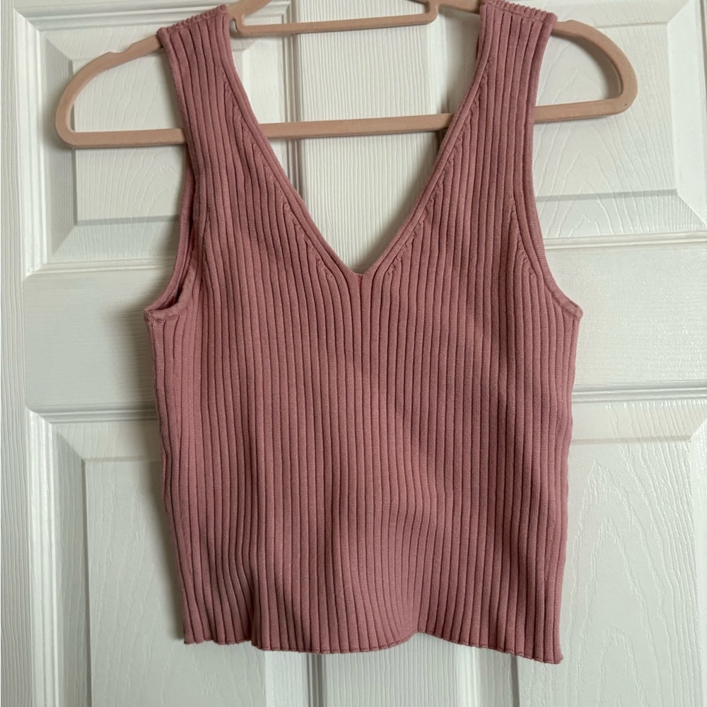Madewell Ribbed Mauve Tank Top
